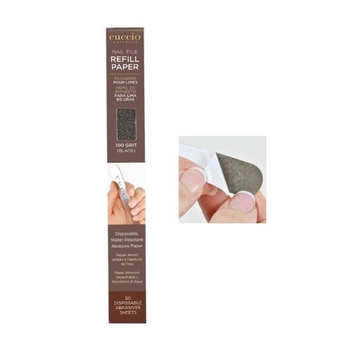 CUCCIO - Recarga de 50un Lima Autocolante Preta 100 (p/Lima S. Steel Unhas) (3356)